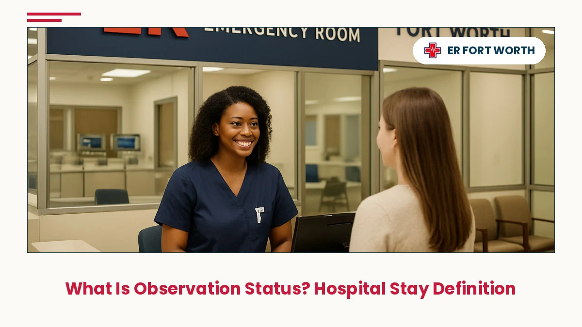 ER of Fort Worth 24/7 emergency room reception with caring staff and patient welcoming environment