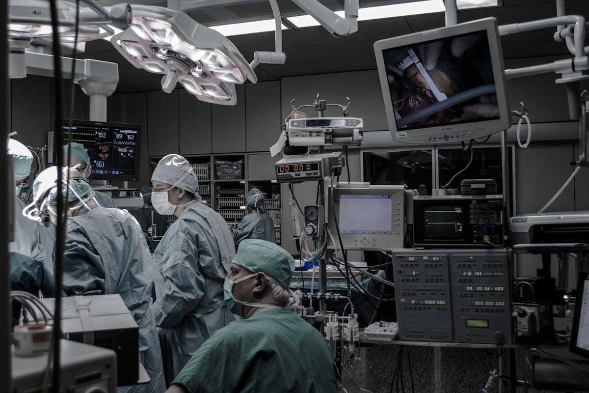 Advanced imaging equipment room for CT and X-ray diagnosis of back injury after accident trauma